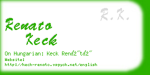 renato keck business card